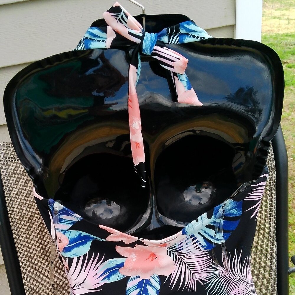 NWOT DKNY Women's One Piece Tummy Control Waist Halter Neck Swimsuit Sz. MED - Picture 6 of 9